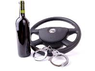 Connecticut drunk driving elements: wine, handcuffs and steering wheel