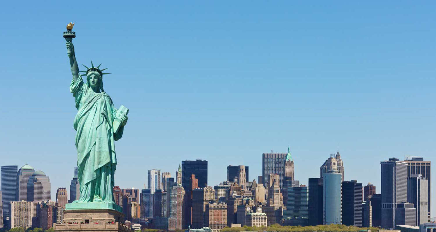 Statute of Liberty welcoming immigrants to New York