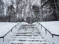 Snow and Ice on Stairs